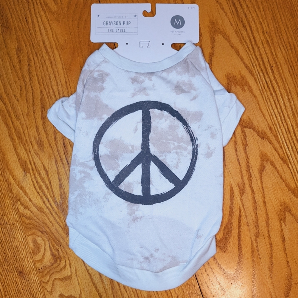 🐾Grayson Pup Peace Sign Sweater sz Med